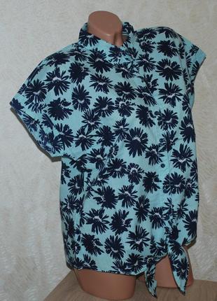 Блуза принтована бренду 
marks & spencer / 100%бавовна/2 фото