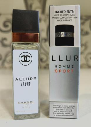 Мужские chanel allure homme sport (алюр хом спорт) 40 мл1 фото