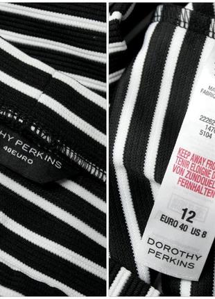 Гарна чорно-біла спідниця-олівець "dorothy perkins" у смужку. розмір uk12/eur40.7 фото