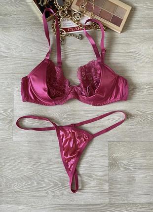 Дуже красивий рожевий мереживний комплект  ann summers
