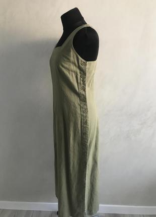 Длинное льняное платье сарафан2 фото