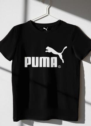Жіноча футболка оверсайз oversize puma пума чорна