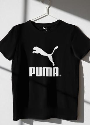 Жіноча футболка оверсайз oversize puma пума чорна