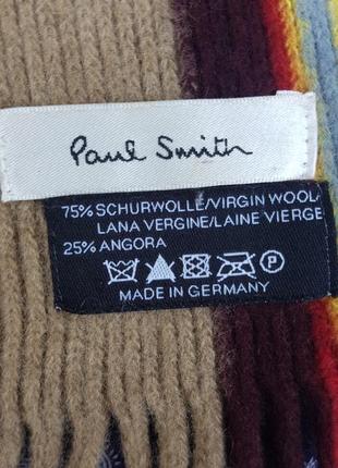 Теплий вовняний шарф paul smith3 фото