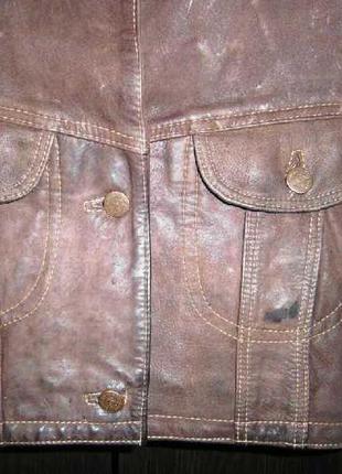 Big star leather jacket жилет кожа нубук m-l usa б/у5 фото