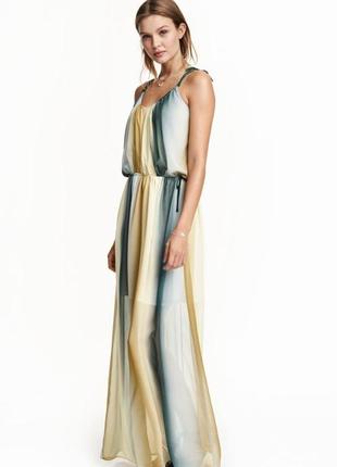Пляжное длинное платье, платье, сарафан, омбре h&m