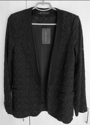 Новый невероятный черный пиджак zara размер s