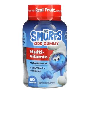 The smurfs мультивітамінні жувальні цукерки 60 желейок