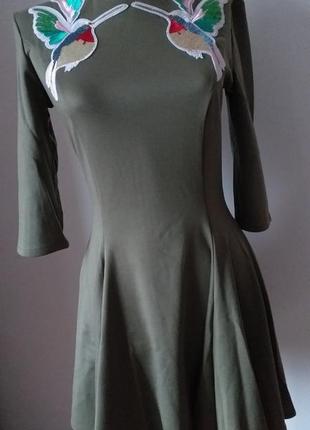 Сукня кольору хакі2 фото