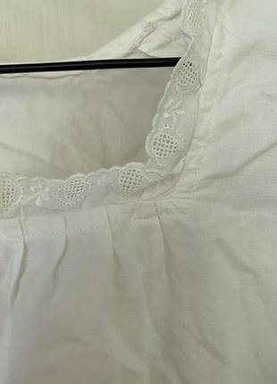 Австрийский хлопковый топ с квадратным вырезом винтажный винтажный стили с кружевом белый4 фото