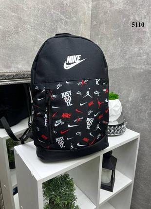 Черный практичный стильный качественный спортивный рюкзак унисекс