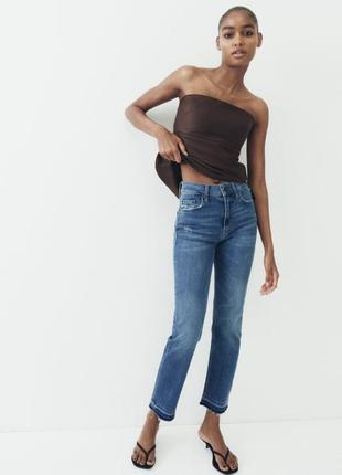 Джинси high waist — cropped — slim fit zw zara woman jeans5 фото