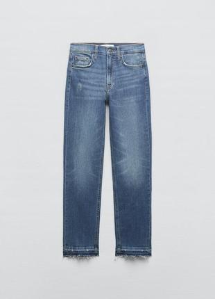 Джинси high waist — cropped — slim fit zw zara woman jeans6 фото