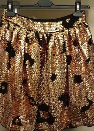 Роскошная подиумная праздничная юбка в пайетках see by chloe, оригинал9 фото