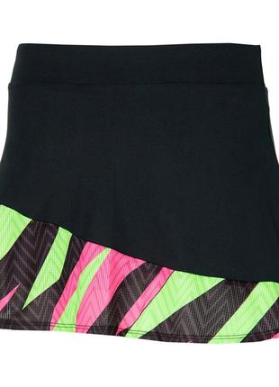 Женская юбка mizuno flying skirt черный,разноцветный (m) 62gb2201-90 m2 фото