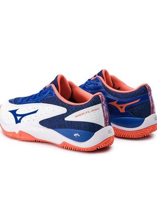 Женские кроссовки mizuno wave flash clay court белый/синий (45) uk10.5 61gc1922-27 452 фото