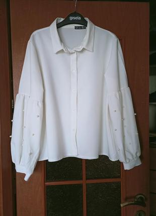 Блузка белая италия1 фото