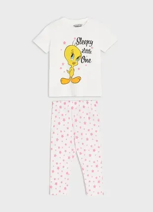 Пижама looney tunes для девочки футболка и штанишки.