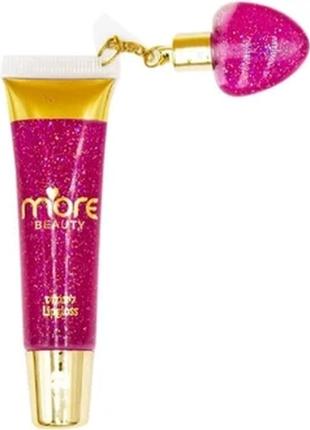 Блиск для губ more beauty 103 transparent pink glitter яскраво-червоний 10 мл (428876)