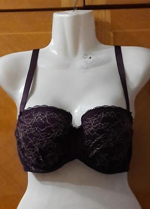 Брендовый кружной бюстгалтер р.34 e/75 e от ann summers лодыжки, поролон