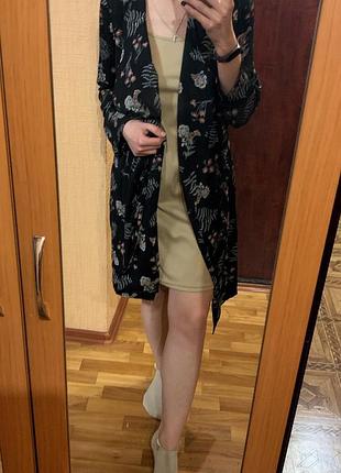 Черная накидка, черная кофта, шифоновая накидка,gina tricot