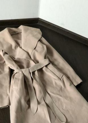 Легкое пальто халат под пояс  италия2 фото