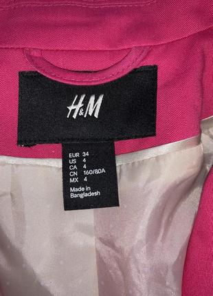 Розовый пиджак новый h&amp;m 4 36 xs-s4 фото