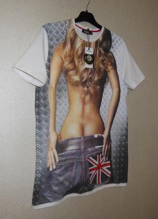 Стильная футболка стретч-коттон scandal (турция) р.m-xl3 фото