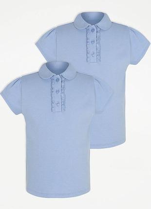Новые футболки тенниски поло с коротким рукавом для девочки george р. 5-6 лет