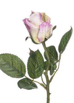 Штучна троянда, 1 голова, бутон світло фіолетовий2 фото