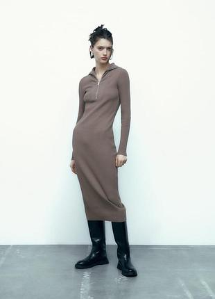 Сукня в рубчик zara