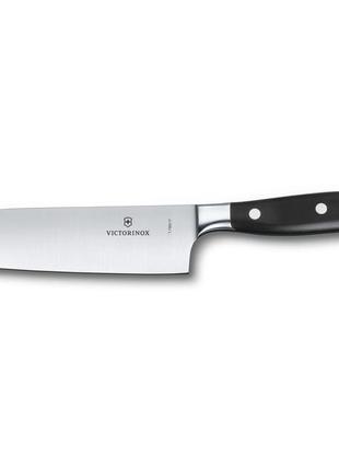 Кухонний кований ніж victorinox santoku grand maitre 170 мм у подарунковій коробці чорний (7.7303.17g)1 фото