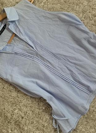 Нежная голубая блузка zara/ 100% хлопок