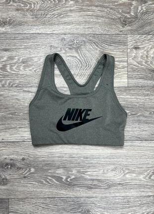 Nike dri-fit топик xs размер женский спортивный серый с лого оригинал