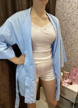 Пижама халат комплект для сна майка шорты4 фото