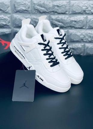 Nike air jordan panama кроссовки подростковые белые с черными шнурками размеры 36-40
