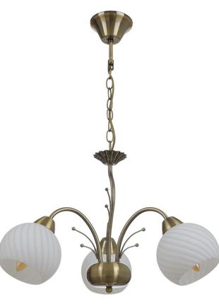 Люстра підвісна на 3 плафони у вітальню lk-655s/3 e14 ab