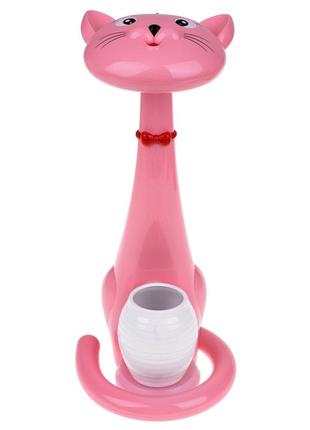 Настольная лампа лед детская маленькая для школьника tp-052 6w led pink/wh