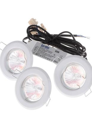 Светильник точечный комплект set 1/hdl-s 02 wh (82) 3x20w w/t  163442
