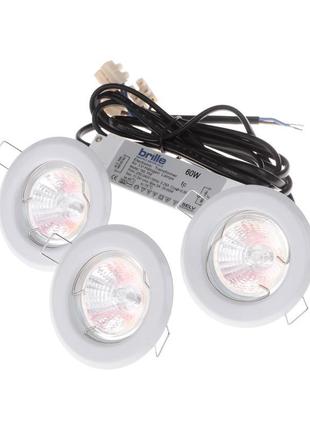 Светильник точечный комплект set 1/hdl-s 02 wh (82) 3x20w w/t