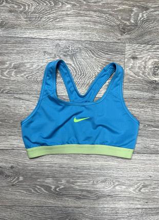 Nike dri-fit топик м размер женский спортивный голубой оригинал