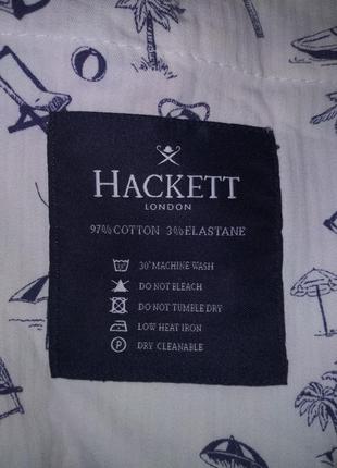Мужские сине-белые шорты hackett london летние с карманами4 фото