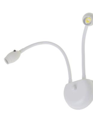 Подсветка светодиодная настенная накладная al-537/2*3w nw led wh (27-052)