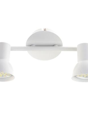 Светильник настенно-потолочный спот поворотный накладной htl-182/2 gu10 wh