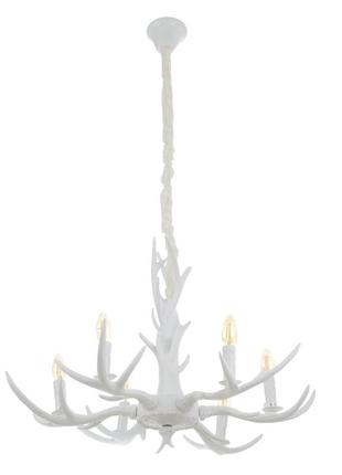 Люстра рога bkl-107s/8 wh e14