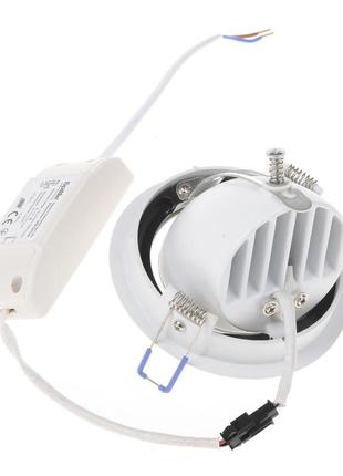 Світильник стельовий led вбудований led-168/8w nw wh2 фото