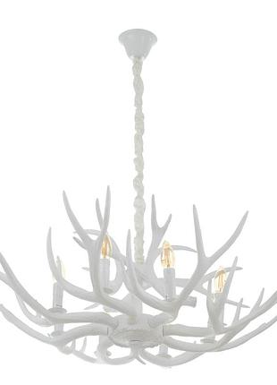 Люстра рога bkl-107s/8 wh e14