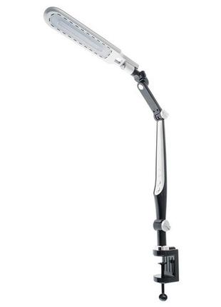 Настільна лампа на гнучкій ніжці на струбцині sl-61 10w bk