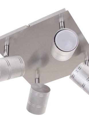 Світильник настінно-стельовий спот поворотний накладний htl-205/4 gu10 sn
