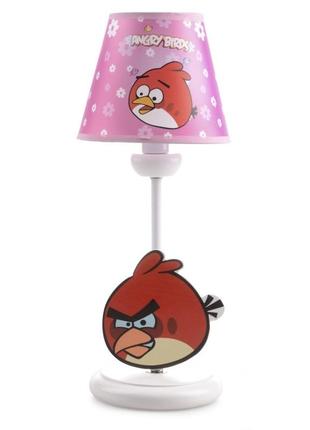 Настольная лампа из дерева для детской "angry birds" tp-025 e14 pn